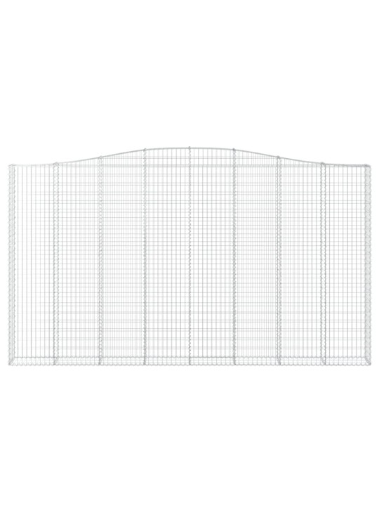 Arkveida gabiona grozi, 4 gb., 400x30x220/240cm, cinkota dzelzs