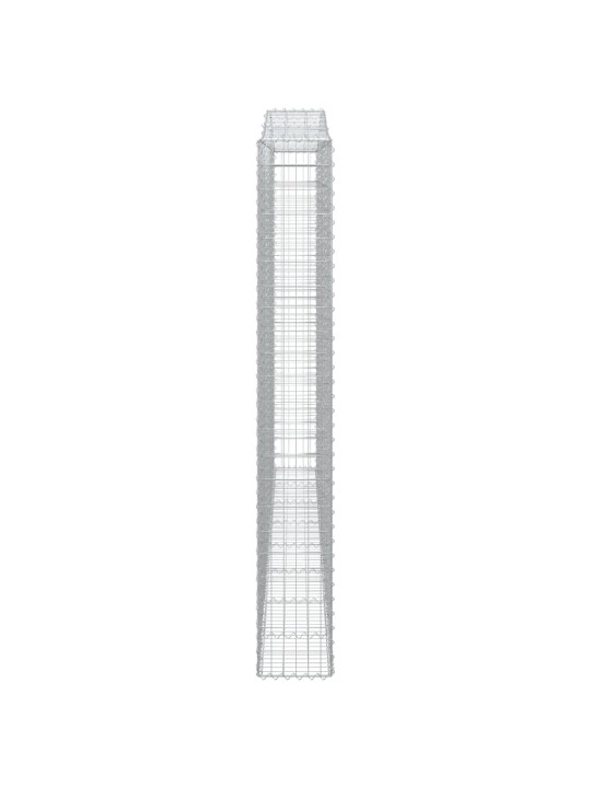 Arkveida gabiona grozi, 4 gb., 400x30x220/240cm, cinkota dzelzs
