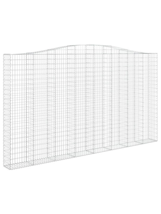 Arkveida gabiona grozi, 5 gb., 400x30x220/240cm, cinkota dzelzs
