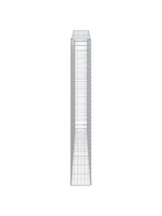 Arkveida gabiona grozi, 6 gb., 400x30x220/240cm, cinkota dzelzs