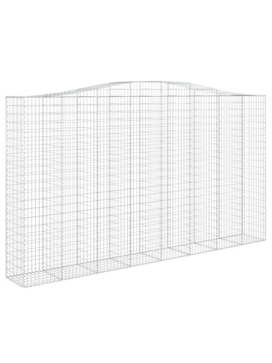 Arkveida gabiona grozi, 4 gb., 400x50x220/240cm, cinkota dzelzs