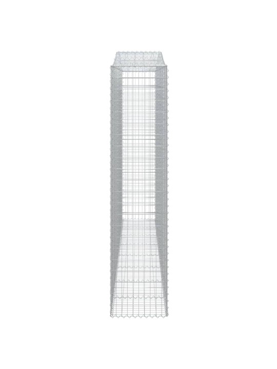 Arkveida gabiona grozi, 8 gb., 400x50x220/240cm, cinkota dzelzs