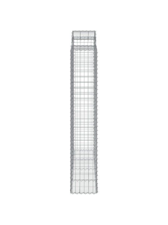 Arkveida gabiona grozi, 4 gb., 200x50x220/240cm, cinkota dzelzs