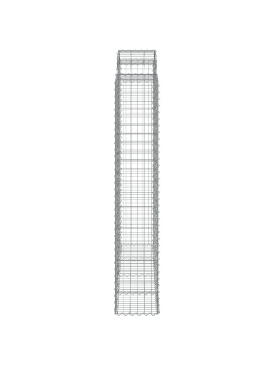 Arkveida gabiona grozi, 8 gb., 200x50x220/240cm, cinkota dzelzs