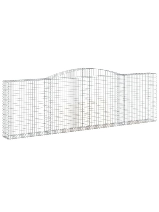 Arkveida gabiona grozi, 4 gb., 400x30x120/140cm, cinkota dzelzs