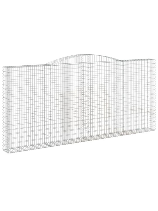 Arkveida gabiona grozi, 6 gb., 400x30x180/200cm, cinkota dzelzs