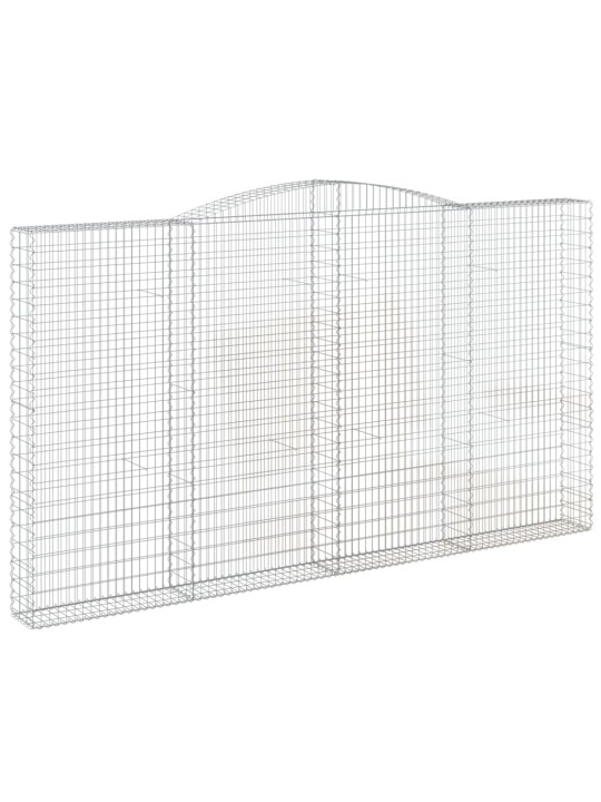 Arkveida gabiona grozi, 4 gb., 400x30x220/240cm, cinkota dzelzs