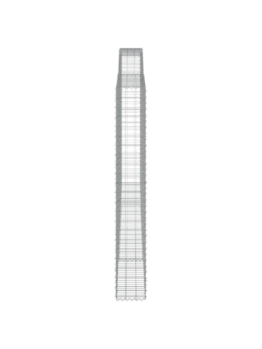 Arkveida gabiona grozi, 4 gb., 400x30x220/240cm, cinkota dzelzs