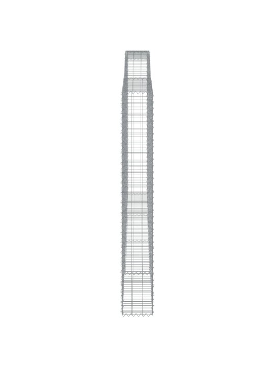 Arkveida gabiona grozi, 6 gb., 400x30x220/240cm, cinkota dzelzs