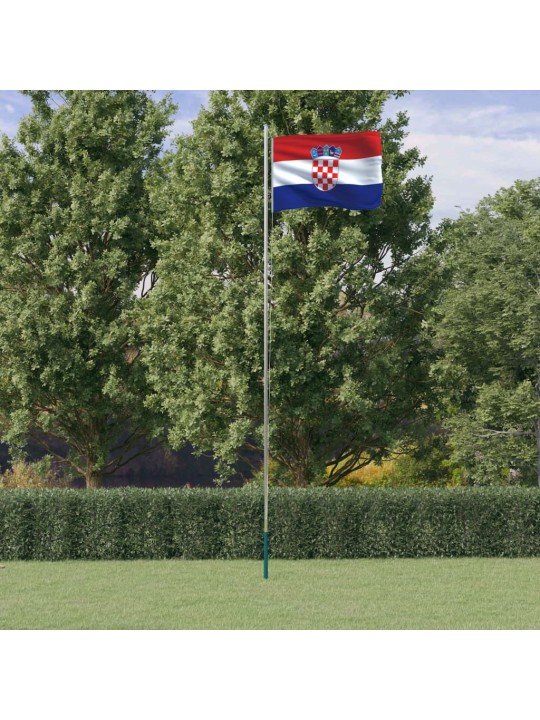 Horvātijas karogs un masts, 6,23 m, alumīnijs