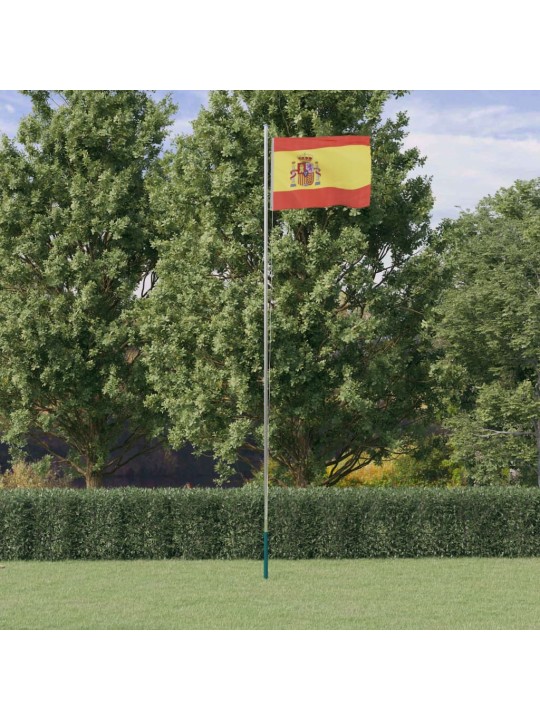 Spānijas karogs un masts, 6,23 m, alumīnijs