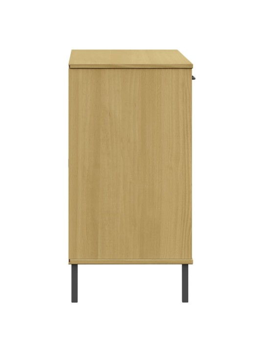 Kumode ar metāla kājām oslo, brūna, 113x40x77 cm, koks