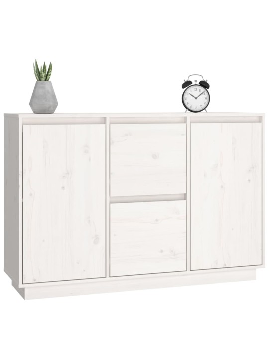 Kumode, balta, 111x34x75 cm, priedes masīvkoks