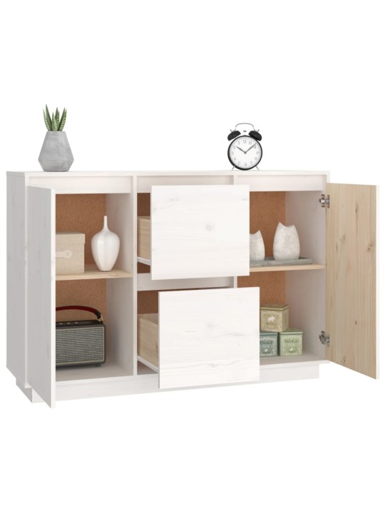 Kumode, balta, 111x34x75 cm, priedes masīvkoks
