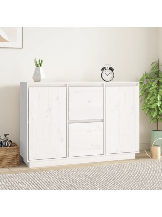 Kumode, balta, 111x34x75 cm, priedes masīvkoks