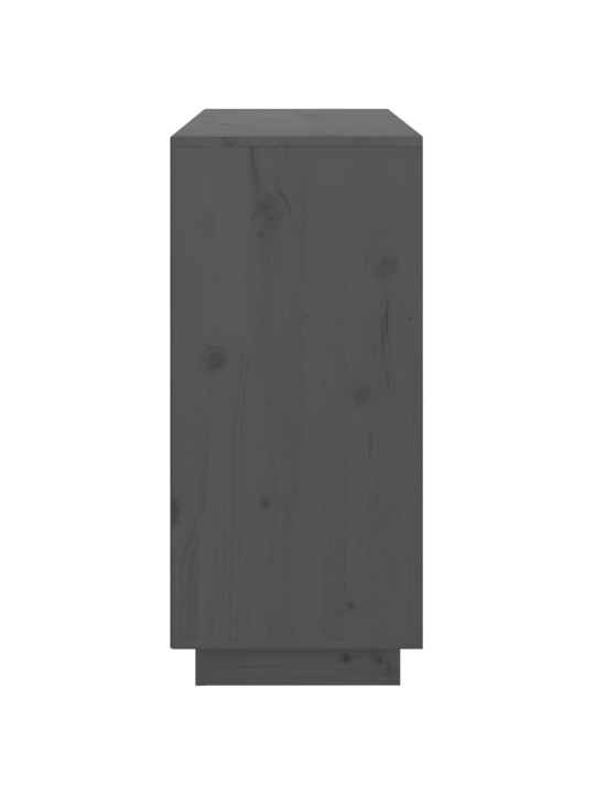 Kumode, pelēka, 111x34x75 cm, priedes masīvkoks