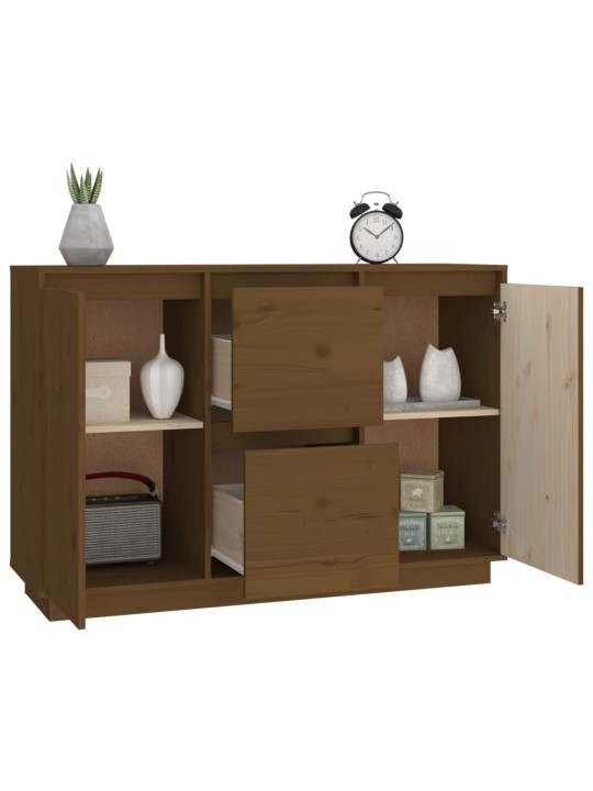 Kumode, medus brūna, 111x34x75 cm, priedes masīvkoks