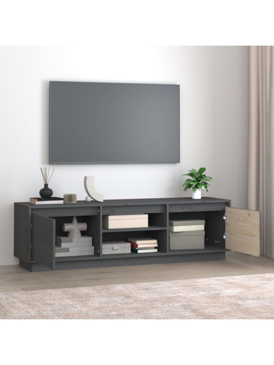 Tv skapītis, pelēks, 140x35x40 cm, priedes masīvkoks