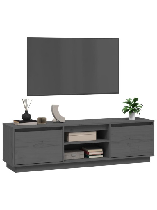 Tv skapītis, pelēks, 140x35x40 cm, priedes masīvkoks