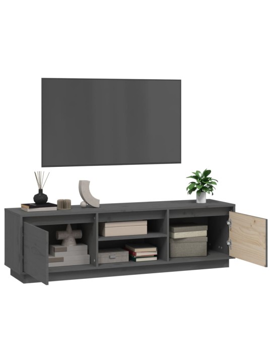 Tv skapītis, pelēks, 140x35x40 cm, priedes masīvkoks
