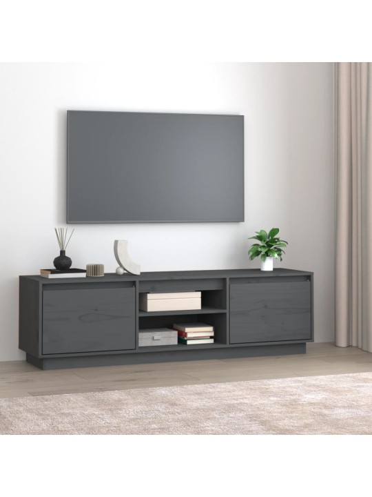 Tv skapītis, pelēks, 140x35x40 cm, priedes masīvkoks