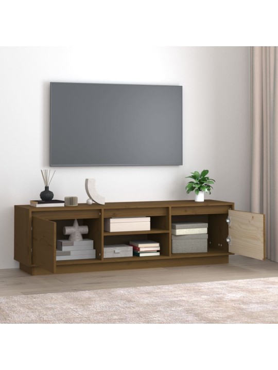 Tv skapītis, medus brūns, 140x35x40 cm, priedes masīvkoks