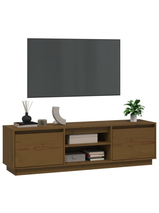 Tv skapītis, medus brūns, 140x35x40 cm, priedes masīvkoks
