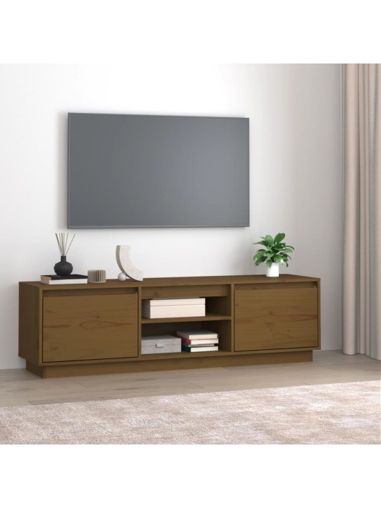 Tv skapītis, medus brūns, 140x35x40 cm, priedes masīvkoks