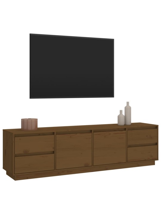 Tv skapītis, medus brūns, 176x37x47,5 cm, priedes masīvkoks