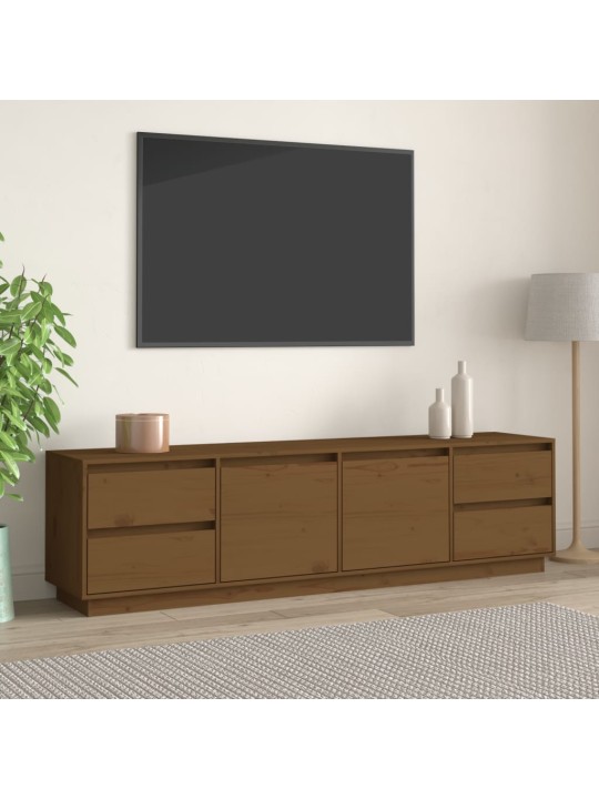 Tv skapītis, medus brūns, 176x37x47,5 cm, priedes masīvkoks