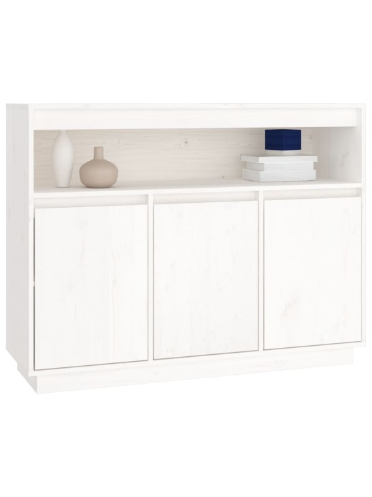 Kumode, balta, 104,5x34x80 cm, priedes masīvkoks