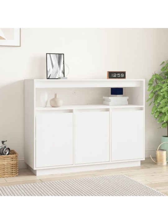 Kumode, balta, 104,5x34x80 cm, priedes masīvkoks