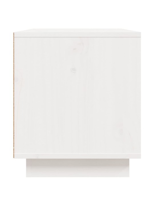 Tv plaukts, balts, 80x35x40,5 cm, priedes masīvkoks