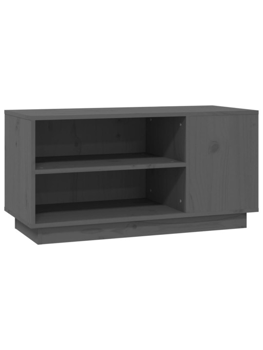Tv skapītis, pelēks, 80x35x40,5 cm, priedes masīvkoks
