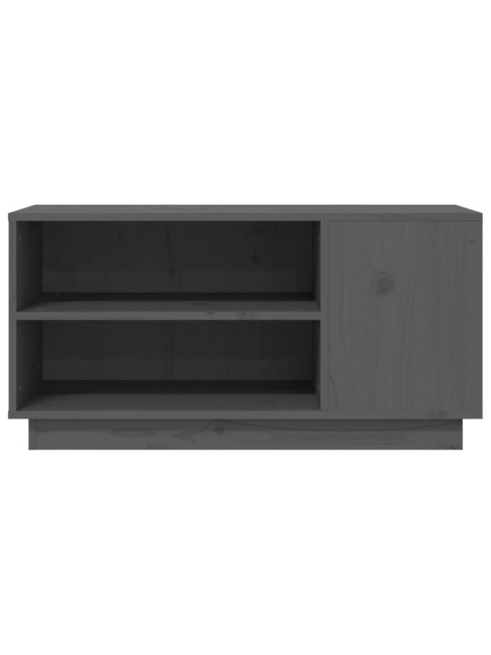 Tv skapītis, pelēks, 80x35x40,5 cm, priedes masīvkoks