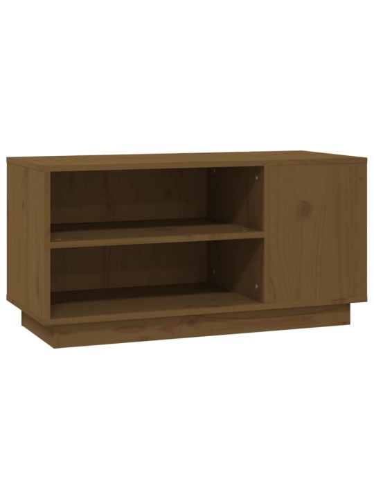 Tv skapītis, medus brūns, 80x35x40,5 cm, priedes masīvkoks