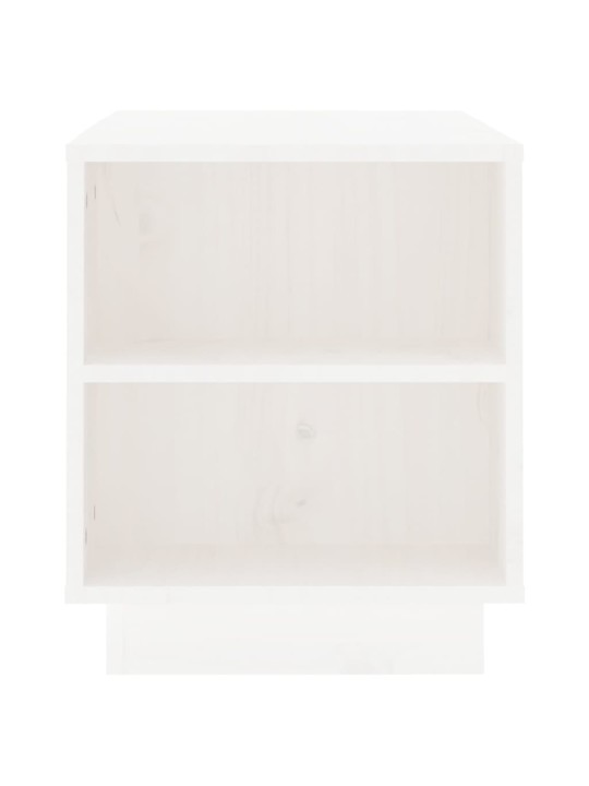 Tv plaukts, balts, 110x35x40,5 cm, priedes masīvkoks