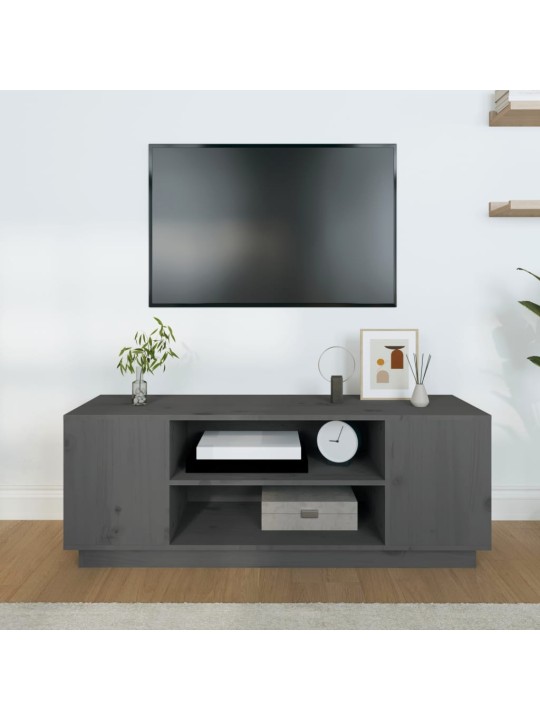 Tv skapītis, pelēks, 110x35x40,5 cm, priedes masīvkoks
