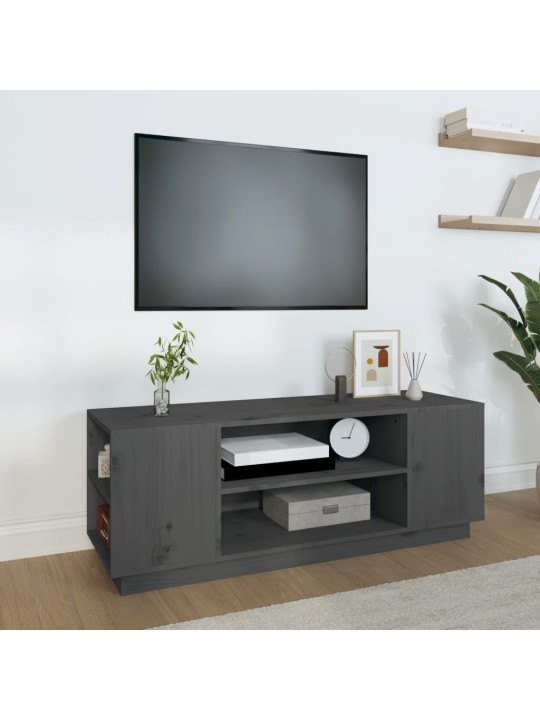 Tv skapītis, pelēks, 110x35x40,5 cm, priedes masīvkoks