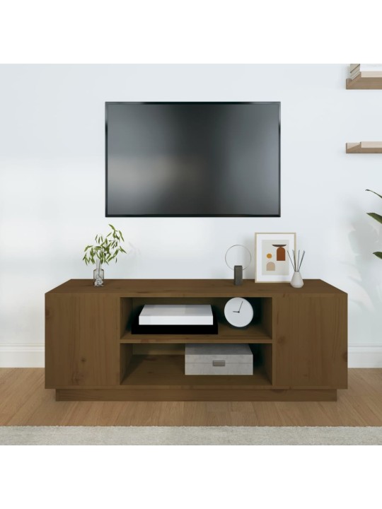 Tv skapītis, medus brūns, 110x35x40,5 cm, priedes masīvkoks