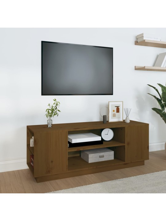 Tv skapītis, medus brūns, 110x35x40,5 cm, priedes masīvkoks