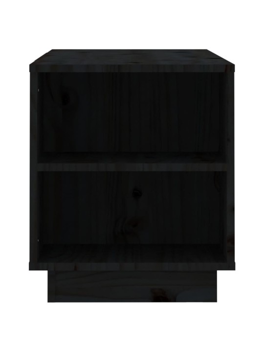 Tv skapītis, melns, 110x35x40,5 cm, priedes masīvkoks