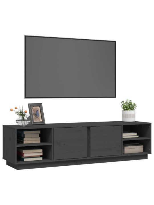 Tv skapītis, pelēks, 156x40x40 cm, priedes masīvkoks