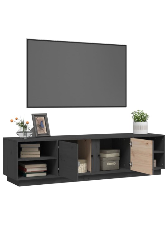 Tv skapītis, pelēks, 156x40x40 cm, priedes masīvkoks