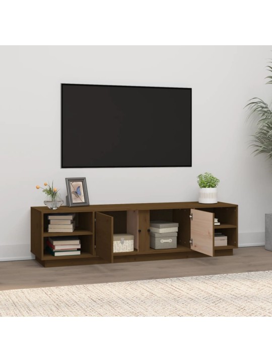 Tv skapītis, medus brūns, 156x40x40 cm, priedes masīvkoks