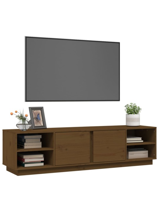 Tv skapītis, medus brūns, 156x40x40 cm, priedes masīvkoks