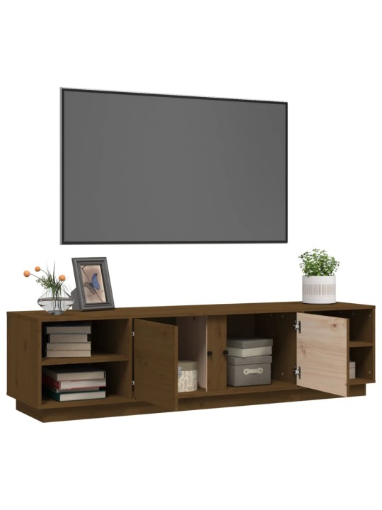 Tv skapītis, medus brūns, 156x40x40 cm, priedes masīvkoks
