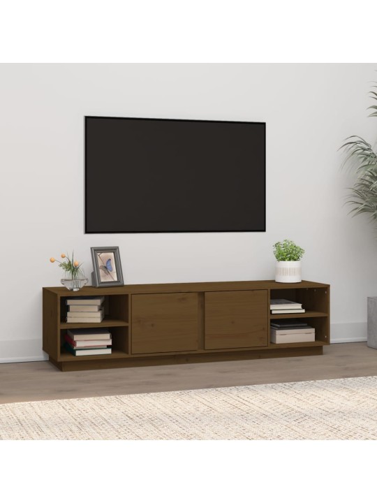 Tv skapītis, medus brūns, 156x40x40 cm, priedes masīvkoks