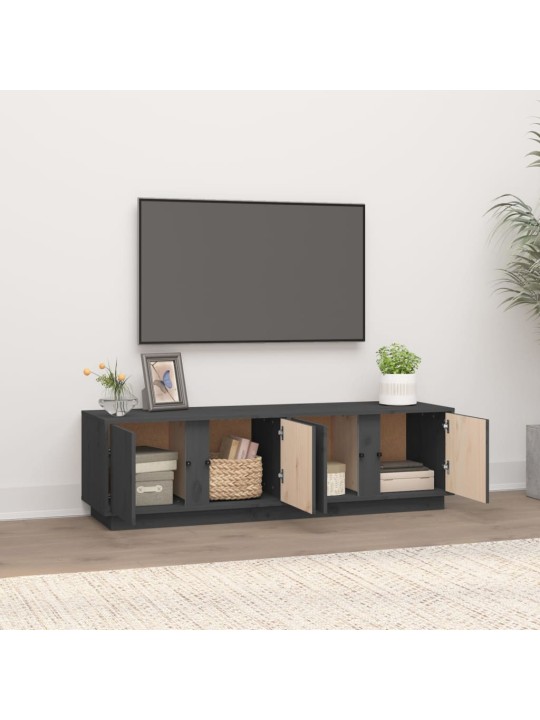 Tv skapītis, pelēks, 140x40x40 cm, priedes masīvkoks