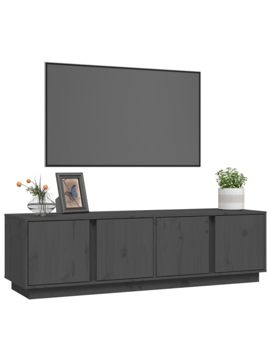Tv skapītis, pelēks, 140x40x40 cm, priedes masīvkoks